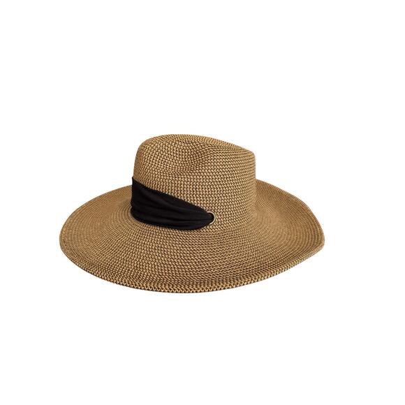 San Diego Hat Co Wide Brim Straw Hat Tan Brown Chin Strap Sun Beach Outdoor main image 6
